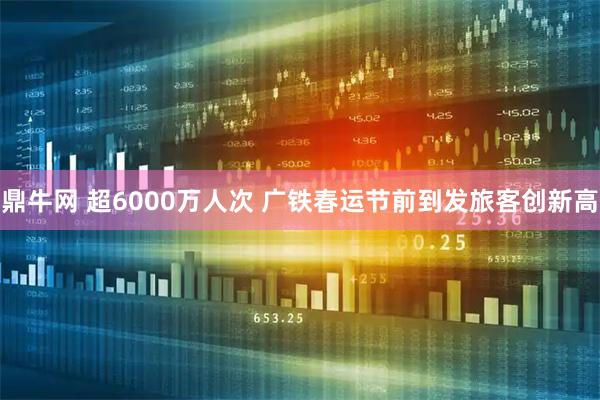 鼎牛网 超6000万人次 广铁春运节前到发旅客创新高