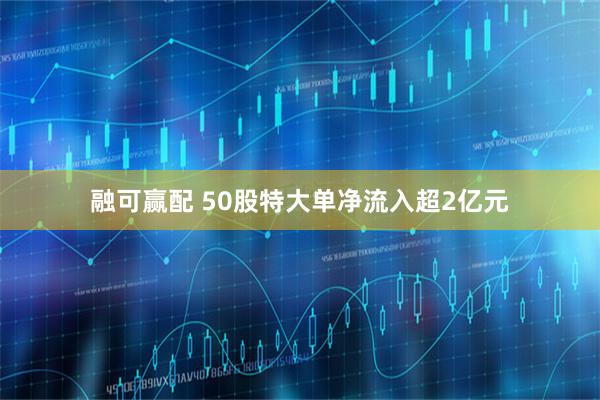 融可赢配 50股特大单净流入超2亿元